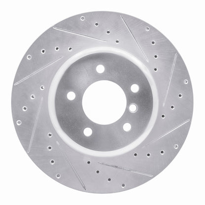 R1 Concepts R1 11-16 BMW Z4 Rear Right Drilled & Slotted Silver Brake Rotor