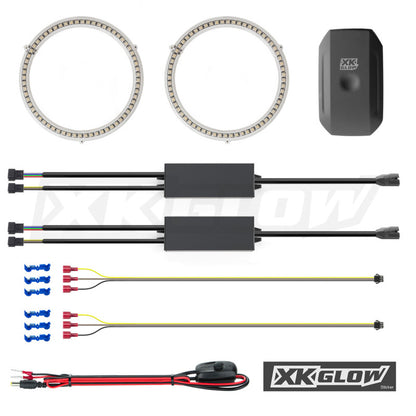 XKGLOW XK Glow 2x50mm - RGB Switchback Halo Million Color XKCHROME Smartphone App Controlled Kit