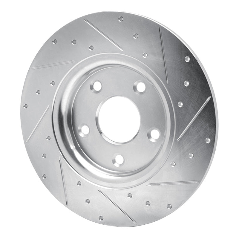 R1 Concepts R1 12-20 Chrysler Town & Country Rear Left Drilled & Slotted Silver Brake Rotor
