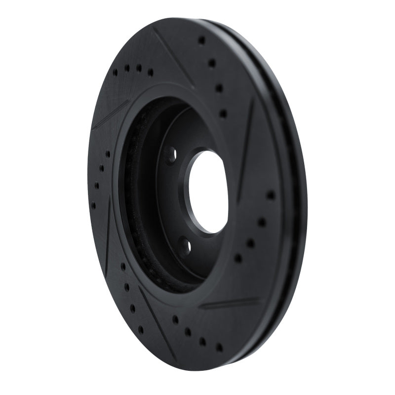 R1 Concepts R1 11-19 Ford Figo (Mexico) Front Left Drilled & Slotted Black Brake Rotor