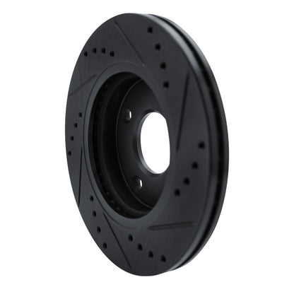 R1 Concepts R1 11-19 Ford Figo (Mexico) Front Left Drilled & Slotted Black Brake Rotor