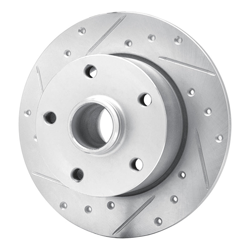 R1 Concepts R1 96-08 Audi A4 (Mexico) Rear Left Drilled & Slotted Silver Brake Rotor