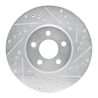 R1 Concepts R1 01-10 Chrysler PT Cruiser Front Right Drilled & Slotted Silver Brake Rotor
