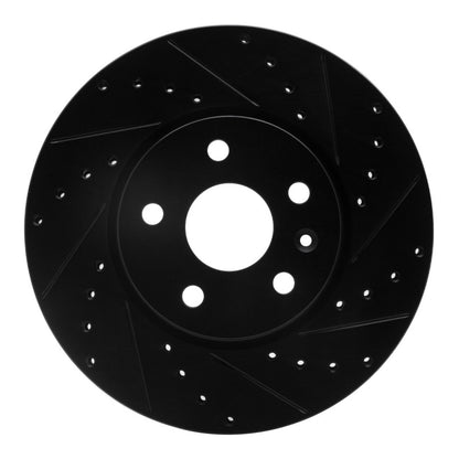 R1 Concepts R1 10-25 Buick Allure Front Right Drilled & Slotted Black Brake Rotor