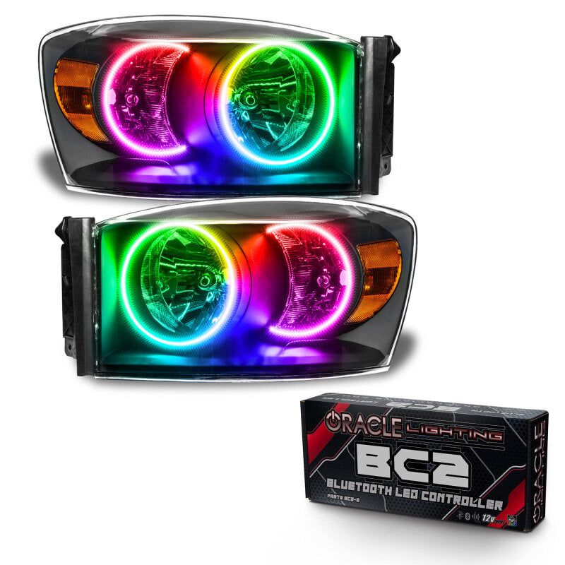 ORACLE Lighting Oracle 07-08 Dodge Ram SMD HL - Black - ColorSHIFT w/ BC1 Controller
