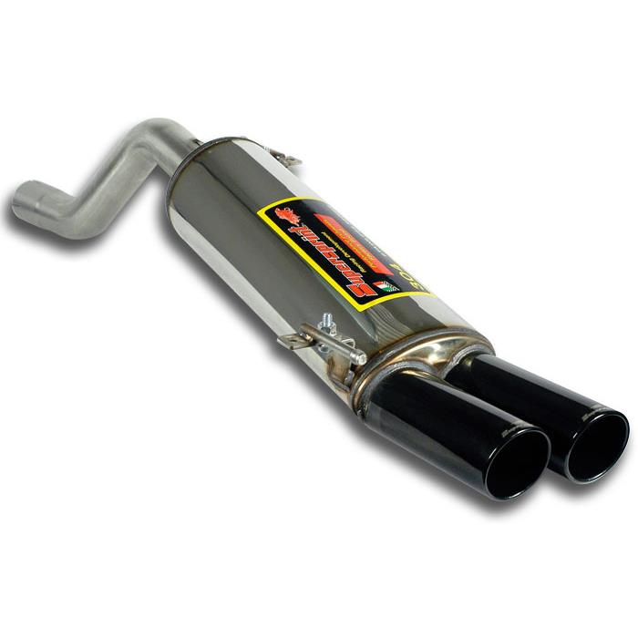 Supersprint Fiat Grande Punto EVO 1.6 M-jet Rear Exhaust OO80 - Gun Metal Grey Tips