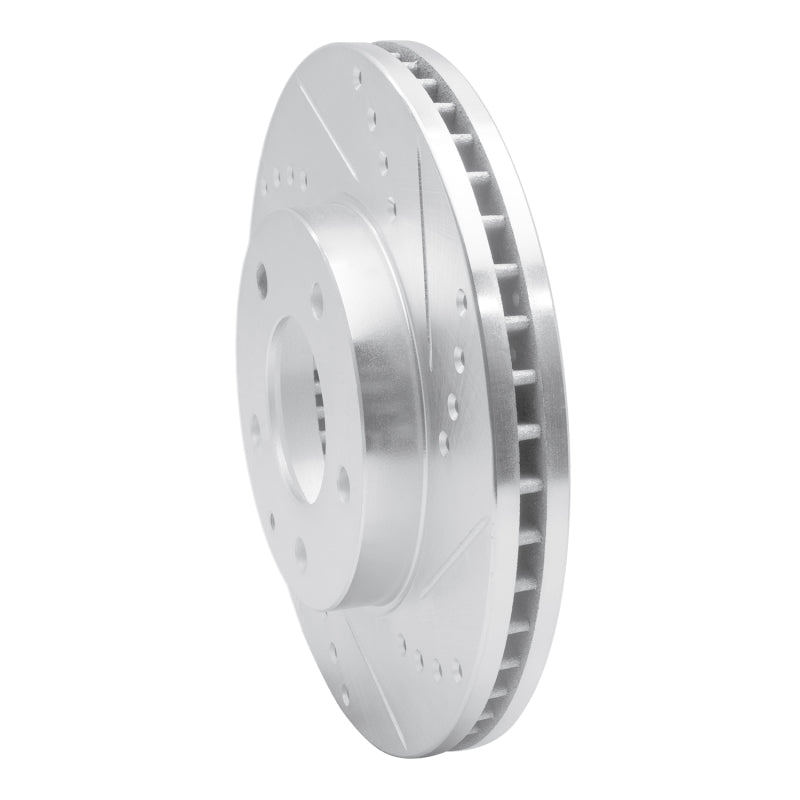 R1 Concepts R1 95-06 Mazda Millenia Front Right Drilled & Slotted Silver Brake Rotor