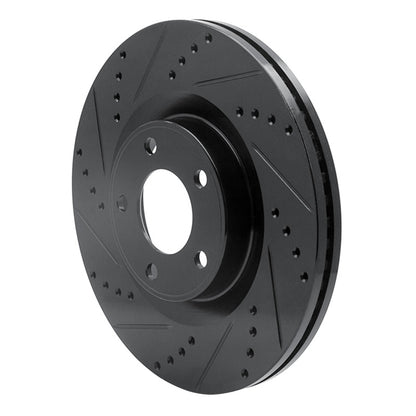 R1 Concepts R1 07-15 Ford Edge Front Left Drilled & Slotted Black Brake Rotor