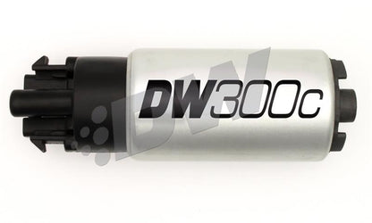 DeatschWerks 340lph DW300C Compact Fuel Pump w/ Universal Install Kit (w/ Mounting Clips)