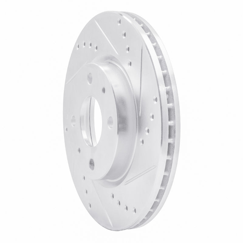 R1 Concepts R1 75-79 Toyota Corolla (US/Canada) Front Right Drilled & Slotted Silver Brake Rotor
