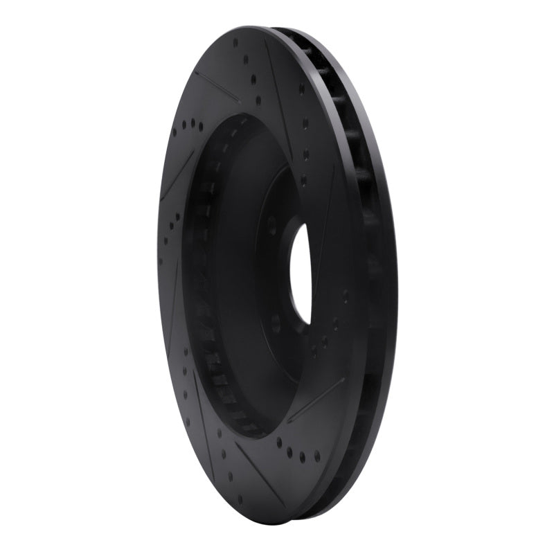 R1 Concepts R1 88-96 Chevrolet Corvette Right Front Drilled & Slotted Black Brake Rotor