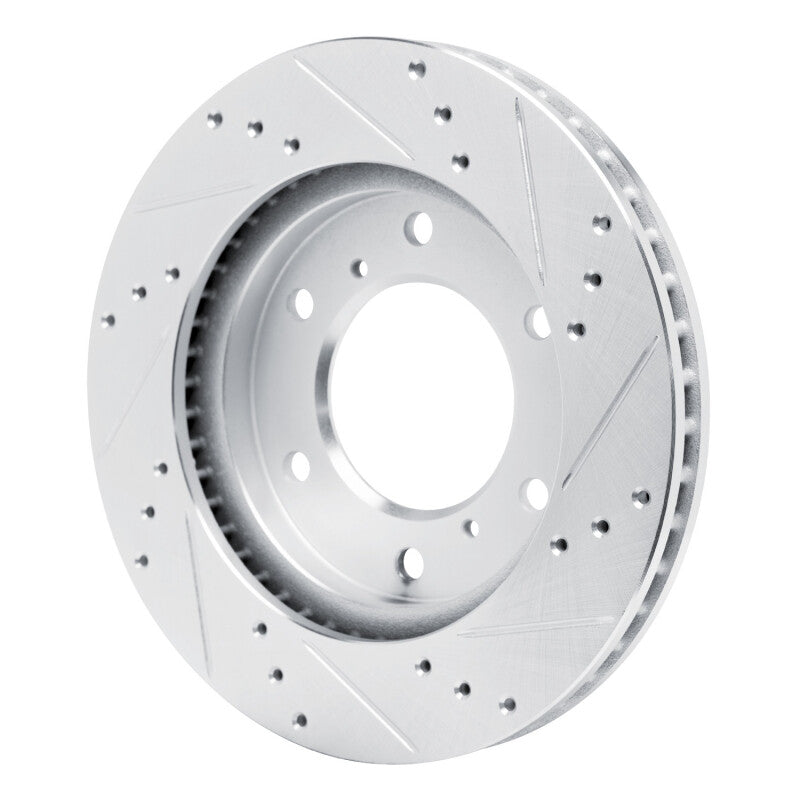 R1 Concepts R1 07-17 Mitsubishi Montero Sport (Mexico) Front Right Drilled & Slotted Silver Brake Rotor