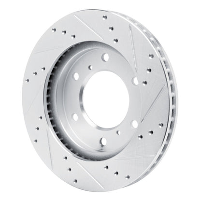 R1 Concepts R1 07-17 Mitsubishi Montero Sport (Mexico) Front Right Drilled & Slotted Silver Brake Rotor