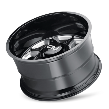 Cali Off-Road 9111 Sevenfold 20x12 / 6x135 BP / -51mm Offset / 87.1mm Hub Gloss Black Milled Wheel