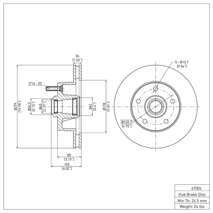 DFC 67-74 Buick Skylark Front Brake Rotor