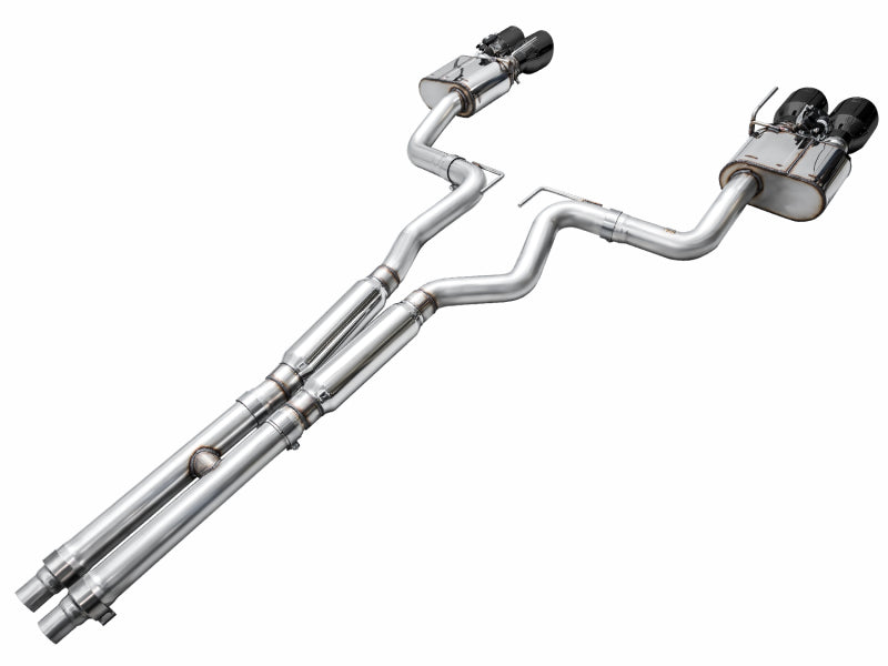 AWE Tuning AWE 2024 Ford Mustang Dark Horse S650 RWD SwitchPath Cat-Back Exhaust w/ Quad Diamond Black Tips