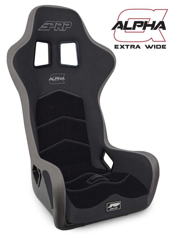 PRP Seats PRP Alpha Composite Seat/Extra Wide- Black/Grey