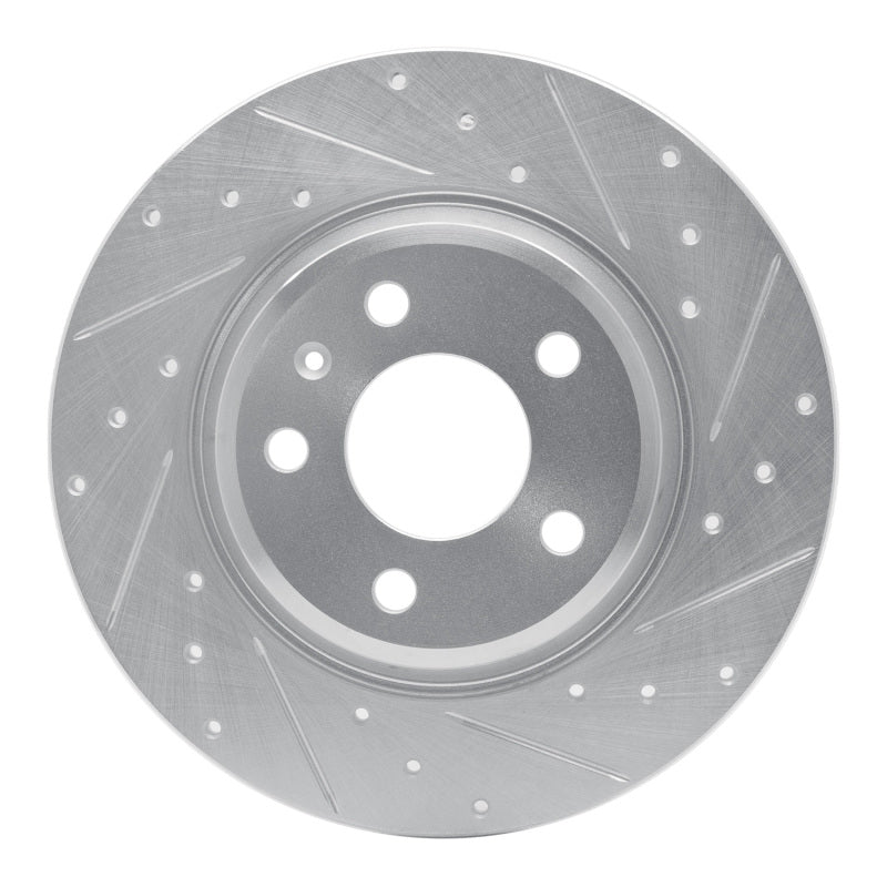 R1 Concepts R1 08-25 Audi Q5 (USA/Canada Excl Hybrid) Rear Right Drilled & Slotted Silver Brake Rotor
