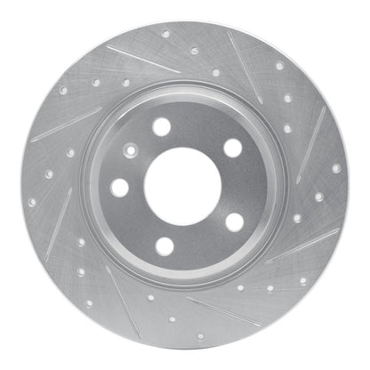 R1 Concepts R1 08-25 Audi Q5 (USA/Canada Excl Hybrid) Rear Right Drilled & Slotted Silver Brake Rotor