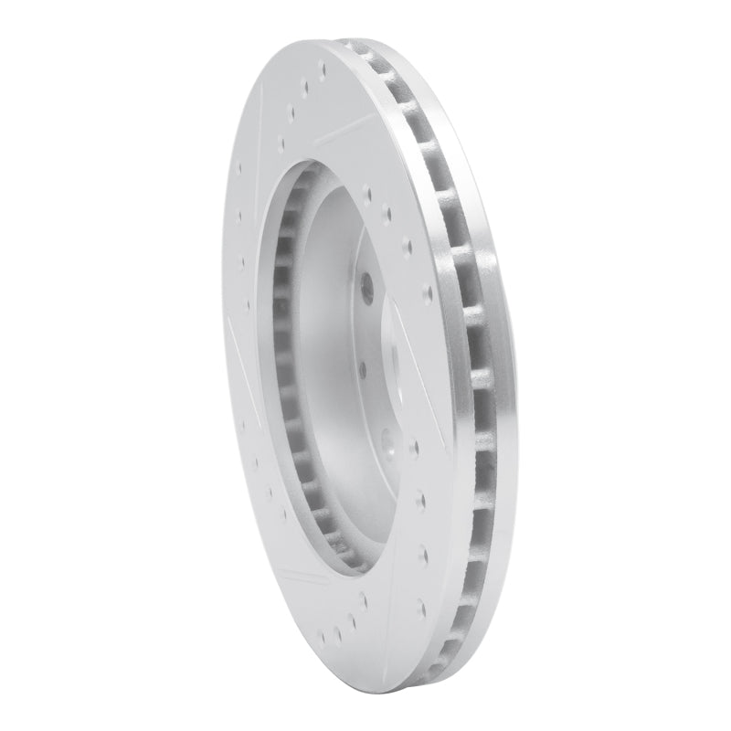 R1 Concepts R1 93-03 Ford Probe Front Right Drilled & Slotted Silver Brake Rotor
