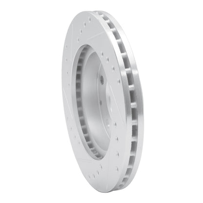 R1 Concepts R1 93-03 Ford Probe Front Right Drilled & Slotted Silver Brake Rotor