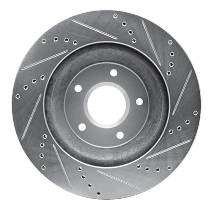 R1 Concepts R1 88-96 Chevrolet Corvette Right Front Drilled & Slotted Silver Brake Rotor