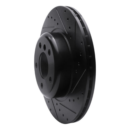 R1 Concepts R1 11-16 BMW 528I xDrive Front Right Drilled & Slotted Black Brake Rotor