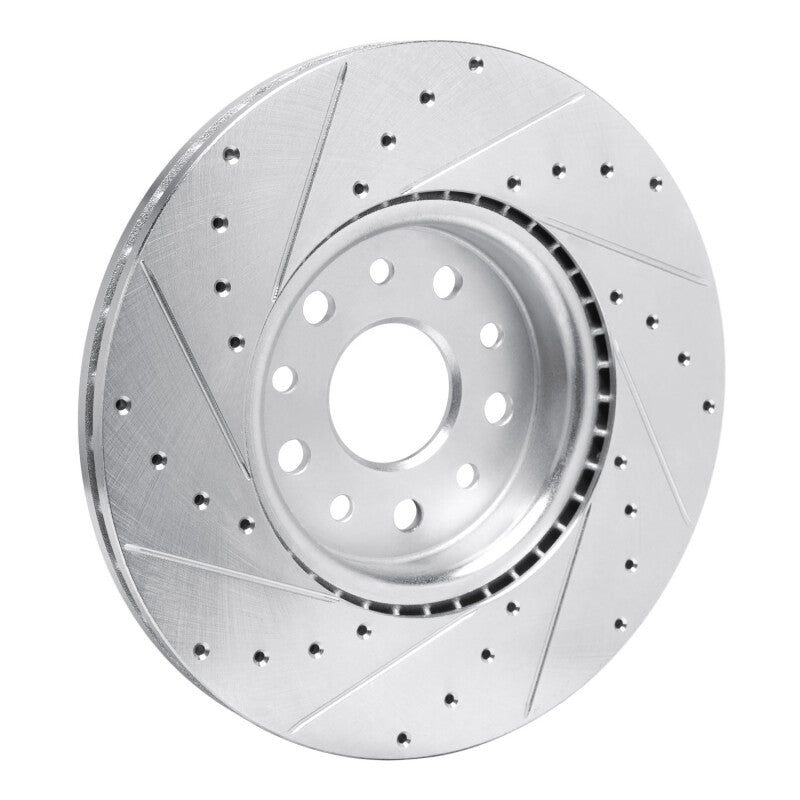 R1 Concepts R1 21-25 Dodge Charger Daytona Front Right Drilled & Slotted Silver Brake Rotor