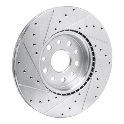 R1 Concepts R1 21-25 Dodge Charger Daytona Front Right Drilled & Slotted Silver Brake Rotor