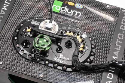 Radium Engineering FCST-X Brushless Ti Automotive E5LM Fuel Cell Surge Tank (Pumps NOT Included)