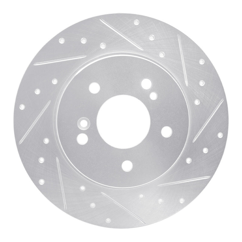 R1 Concepts R1 96-98 Mercedes-Benz SL500 Rear Right Drilled & Slotted Silver Brake Rotor