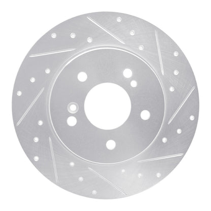 R1 Concepts R1 96-98 Mercedes-Benz SL500 Rear Right Drilled & Slotted Silver Brake Rotor