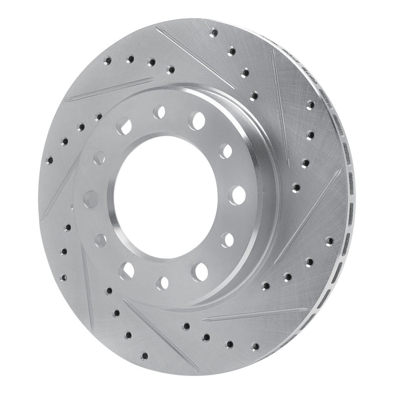 R1 Concepts R1 76-89 Toyota Land Cruiser Front Right Drilled & Slotted Black Brake Rotor