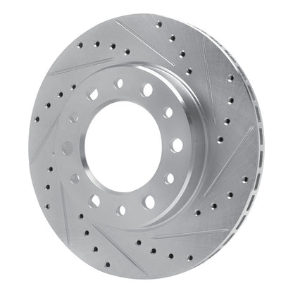 R1 Concepts R1 76-89 Toyota Land Cruiser Front Right Drilled & Slotted Black Brake Rotor