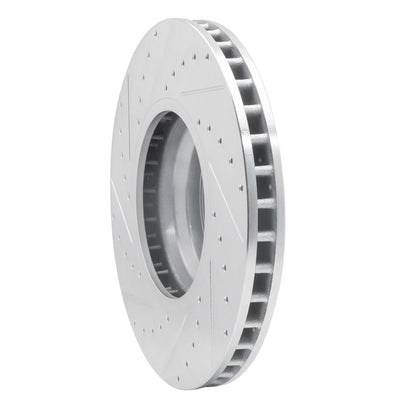 R1 Concepts R1 07-08 BMW ALPINA B7 Front Right Drilled & Slotted Silver Brake Rotor