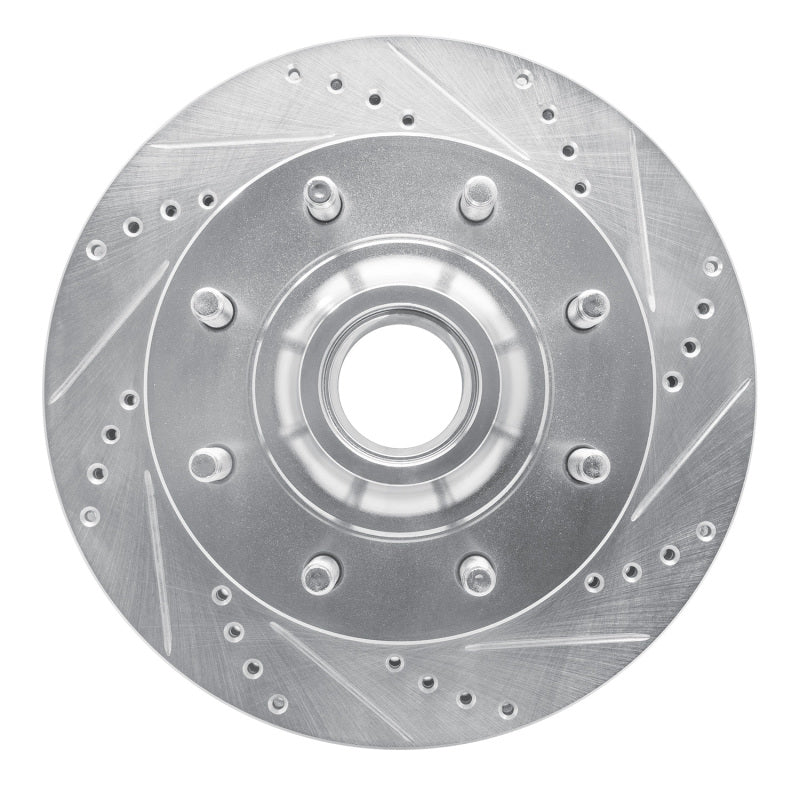 R1 Concepts R1 99-02 Ford F-250 2WD (Super Duty) Front Right Drilled & Slotted Silver Brake Rotor