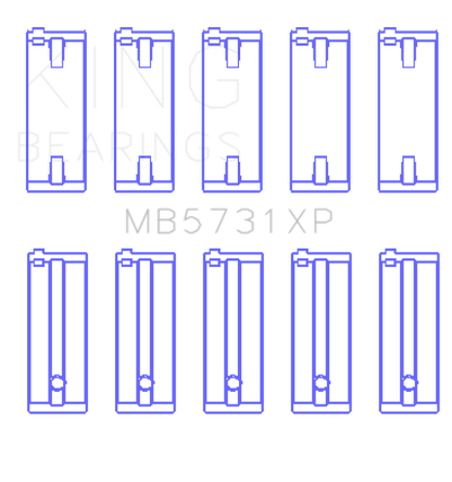 King Engine Bearings Suzuki G13A/G13B/G13Ba/G13Bb (Size +0.50mm) Main Bearing Set