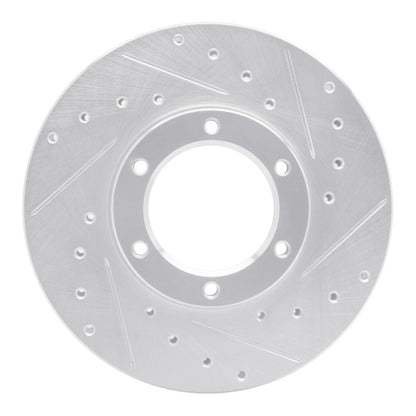 R1 Concepts R1 87-88 Toyota Pickup Front Right Drilled & Slotted Silver Brake Rotor