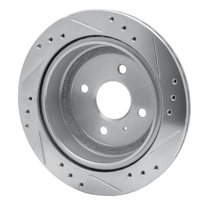 R1 Concepts R1 83-89 Isuzu Impulse Rear Left Drilled & Slotted Silver Brake Rotor
