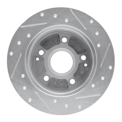 R1 Concepts R1 96-98 Acura TL Rear Left Drilled & Slotted Silver Brake Rotor