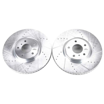 PowerStop Power Stop 07-08 Infiniti G35 Front Evolution Drilled & Slotted Rotors - Pair