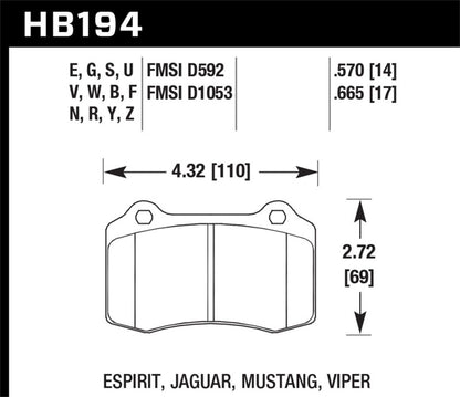 Hawk Performance Hawk LTS Street Brake Pads