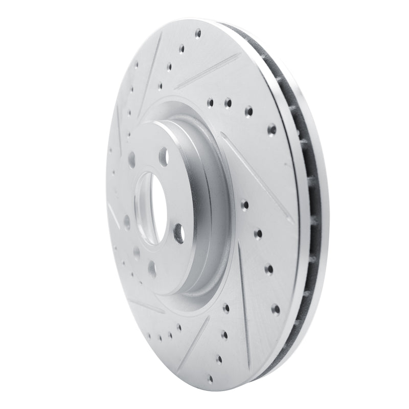 R1 Concepts R1 17-25 Volvo V90 Front Left Drilled & Slotted Silver Brake Rotor