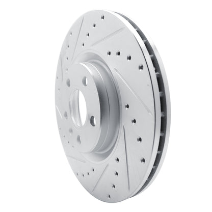 R1 Concepts R1 17-25 Volvo V90 Front Left Drilled & Slotted Silver Brake Rotor