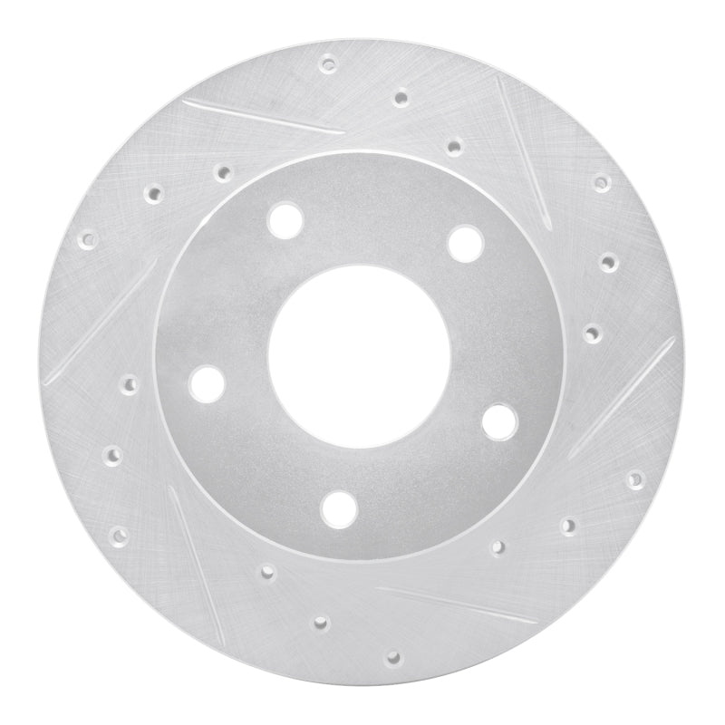 R1 Concepts R1 82-88 Chevrolet Camaro Rear Right Drilled & Slotted Silver Brake Rotor