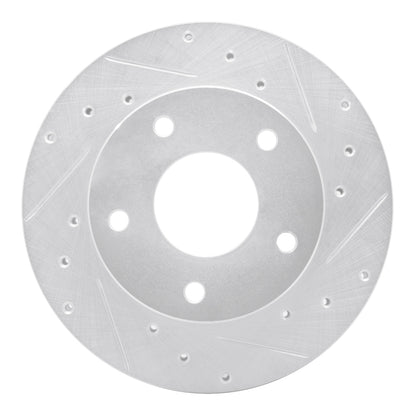 R1 Concepts R1 82-88 Chevrolet Camaro Rear Right Drilled & Slotted Silver Brake Rotor