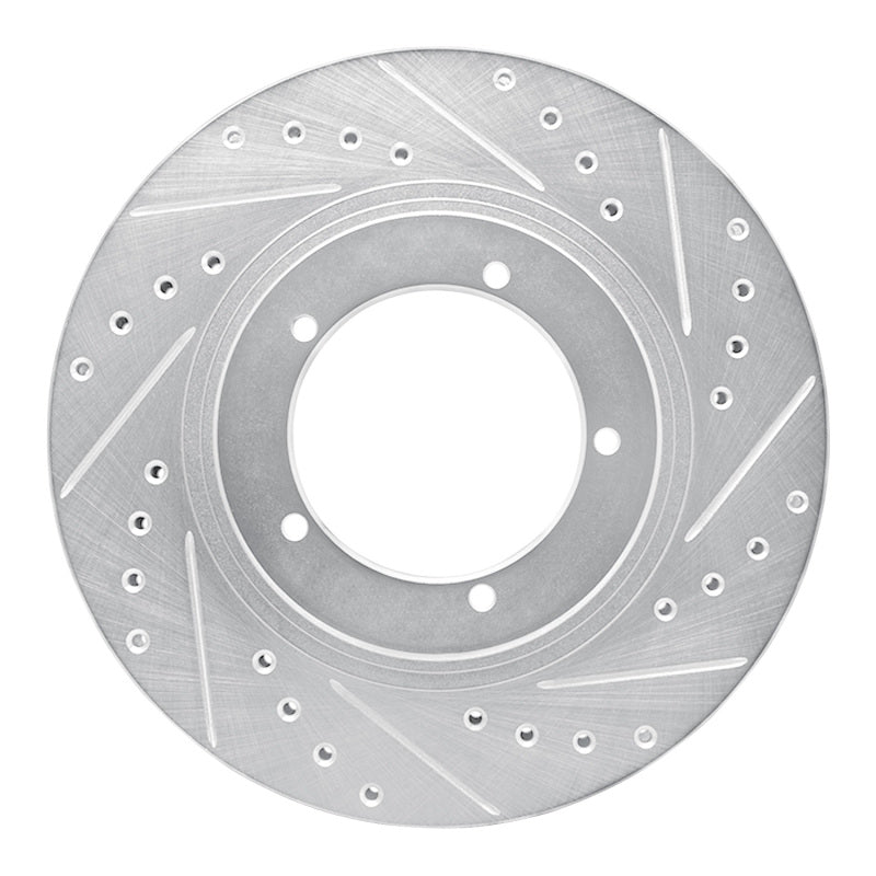 R1 Concepts R1 86-86 Porsche 944 Turbo Front Right Drilled & Slotted Silver Brake Rotor