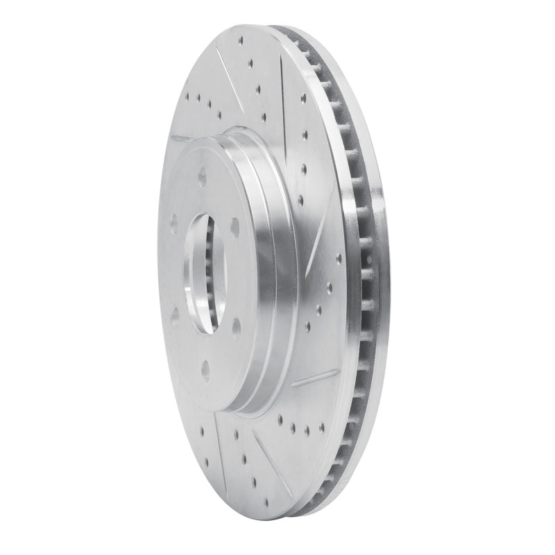 R1 Concepts R1 06-09 Chevrolet Trailblazer Front Right Drilled & Slotted Silver Brake Rotor