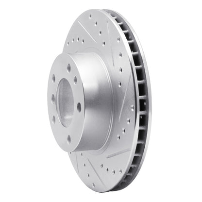 R1 Concepts R1 87-95 BMW 540I Front Right Drilled & Slotted Silver Brake Rotor