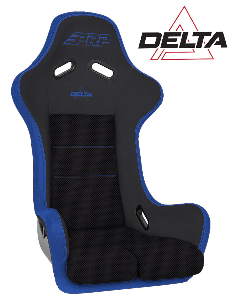 PRP Seats PRP Delta Composite Seat- Black/Blue (PRP Blue Outline/Delta Blue- Blue Stitching/201-263-201-V)